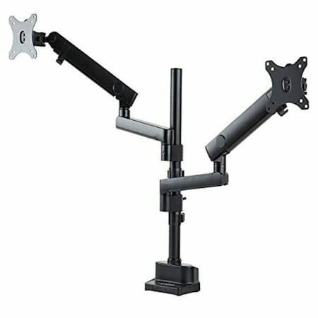 Ezgeneration 32 in. Desk Mount Dual Monitor Arm, Matte Black EZ2927621